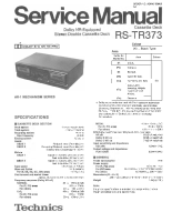 Technics - RSTR-373 - Service manual 